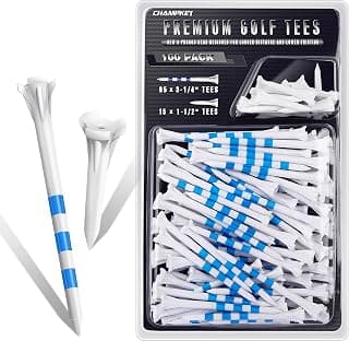 CHAMPKEY Lot de 100 tees de golf en plastique premium à 3 dents | 85 tees de driver avec 15 tees fer/hybride pack mixte | Tees de golf... chez Amazon Canada