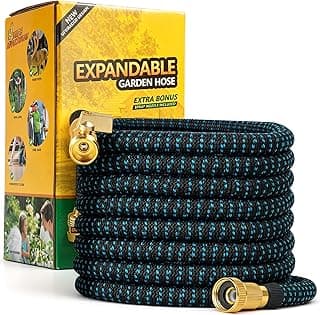 3X Expandable Tuyau d'arrosage extensible 50FT Flexible Water Hose with Solid Connectors & Spray Nozzle Leakproof No... chez Amazon Canada