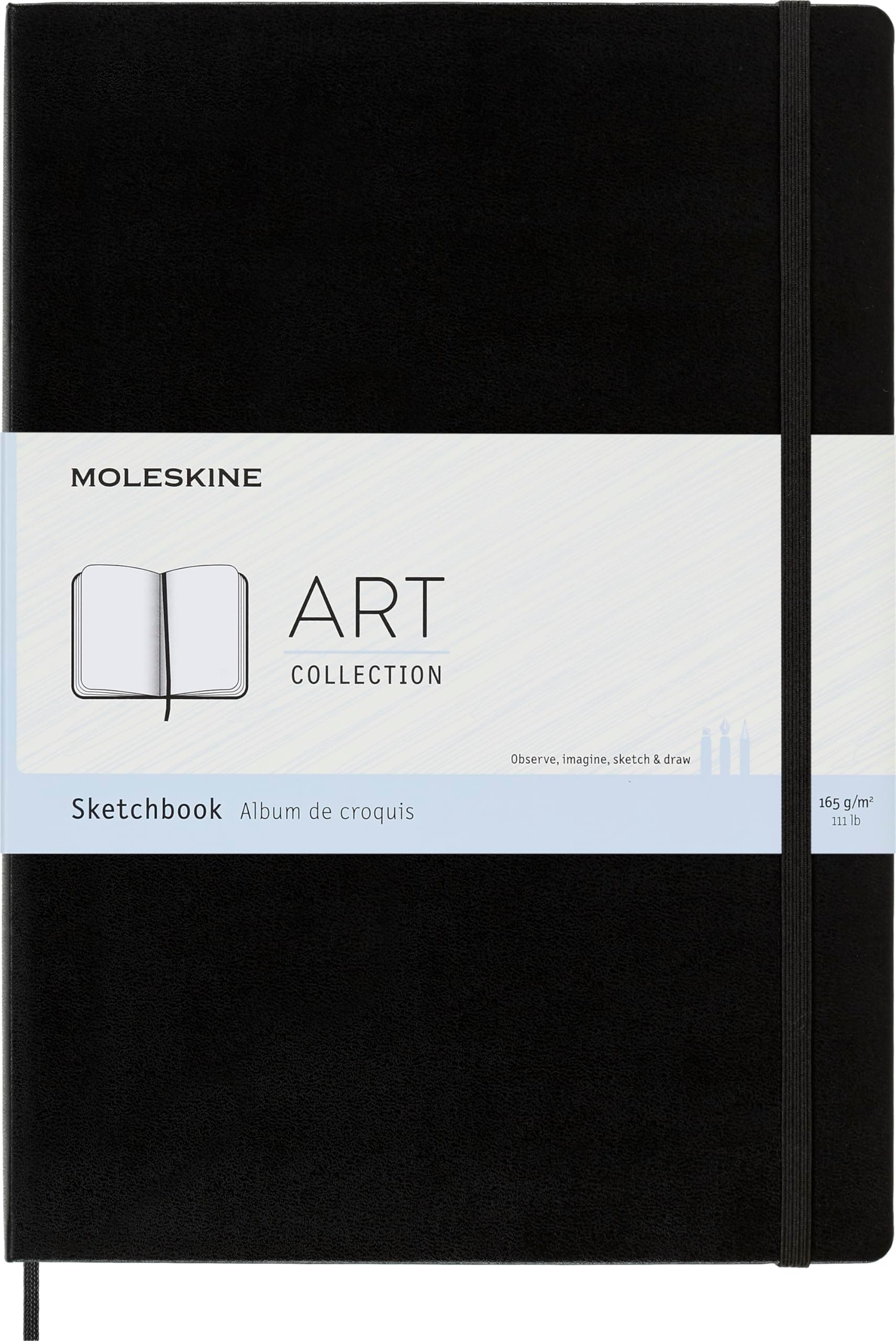 Moleskine Art Sketchbook, Drawing Album Paper, Pastels and Charcoal, Black, A4, 21 x 29.7 cm, 96 Pages chez Amazon UK