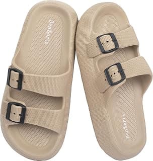 Adidas BenSorts Pillow Sandals for Women Men Thick Sole Adjustable Buckles EVA | Cushioned Slides, Cloud-like softness, Foot Pain... chez Amazon US