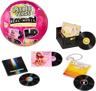 MGA's Miniverse Real Music Vinyl Mystery Blind Packaging, Mini Playable Vinyl Records, 4 Records per Pack, Sleeve & Keychain,... chez Amazon Canada