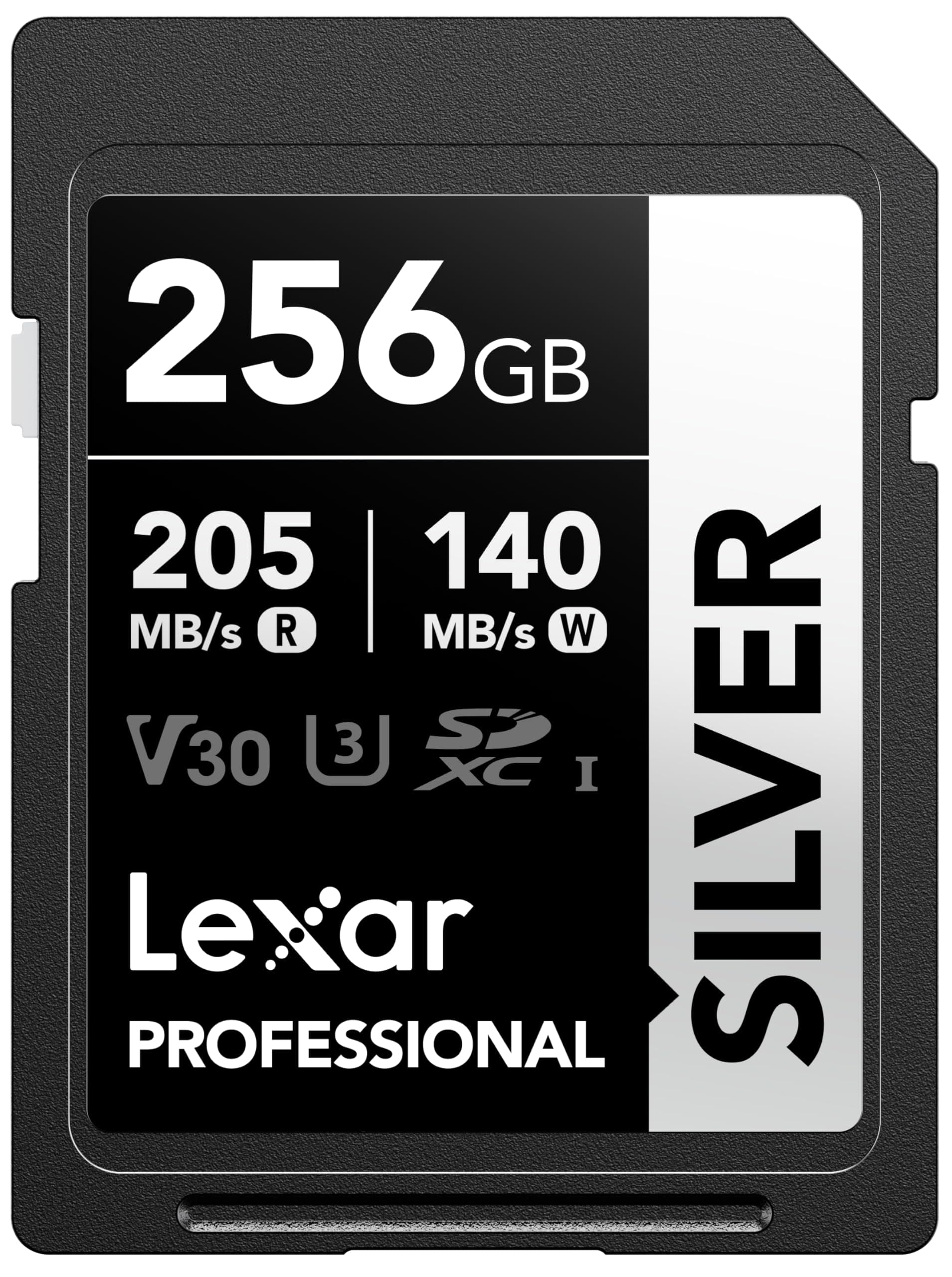 Lexar 256GB SD Card SILVER, Up to 205MB/s Read, 140MB/s Write, SDXC UHS-I Memory Card, Class 10, U3, V30, SD Card for Professional... chez Amazon UK