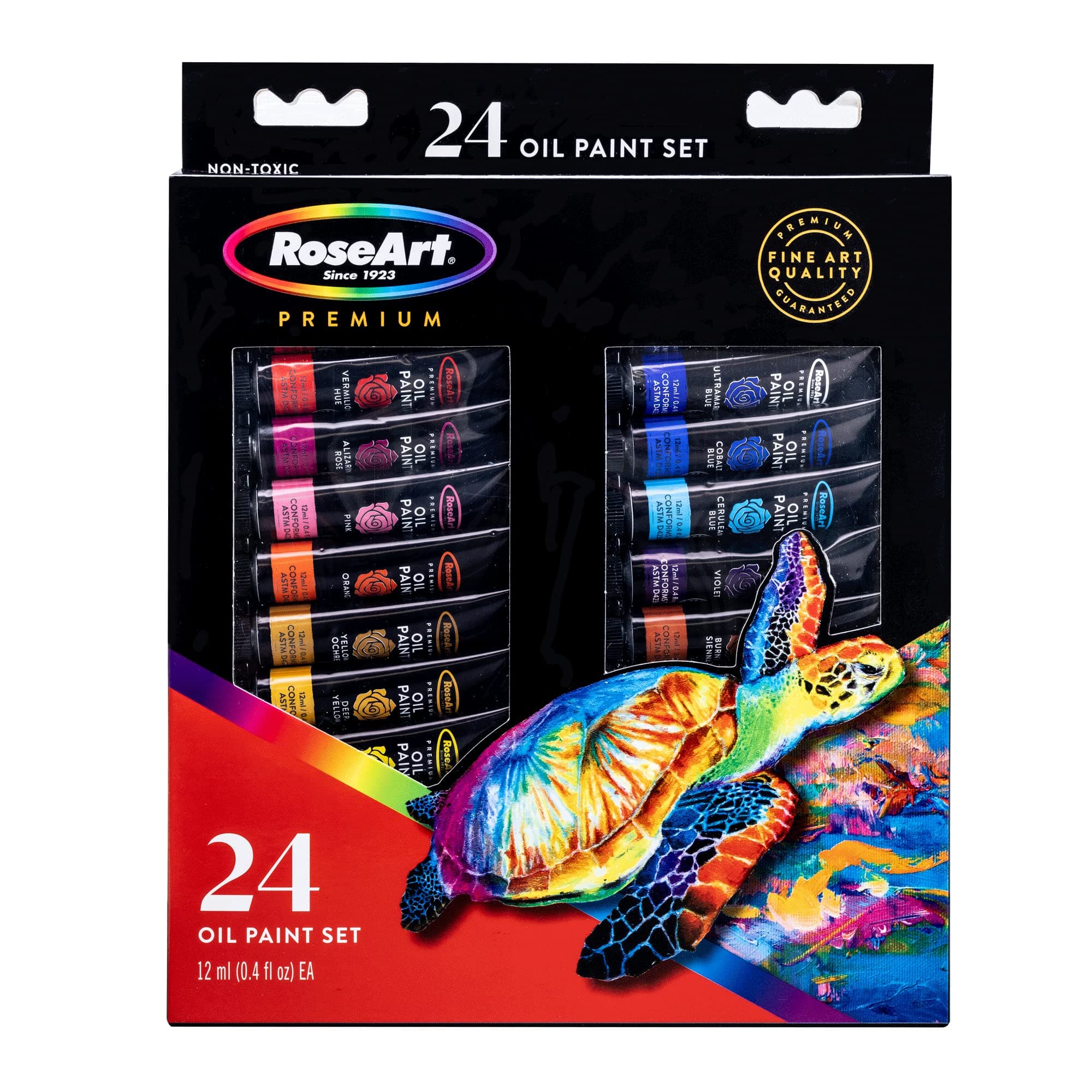 RoseArt Premium Oil Paint - Set 24 Colors, Maximum Strength Pigmented Oil Paints for Casual to Professional Artists, multi chez Amazon US