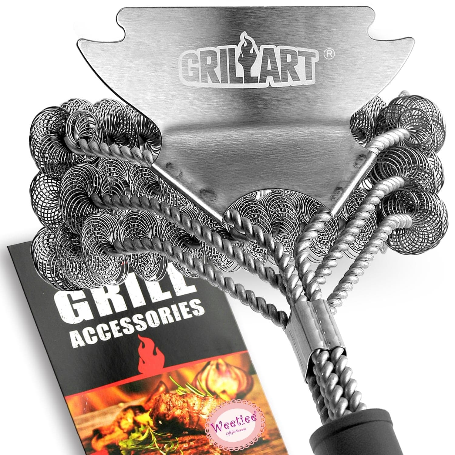 Grill Brush and Scraper Bristle Free – Safe BBQ Brush for