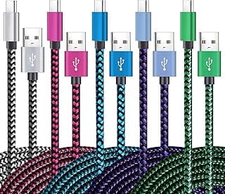 Teeind Tpc001 Lot de 5 câbles USB de type C tressés à charge rapide compatibles avec chez Amazon Canada