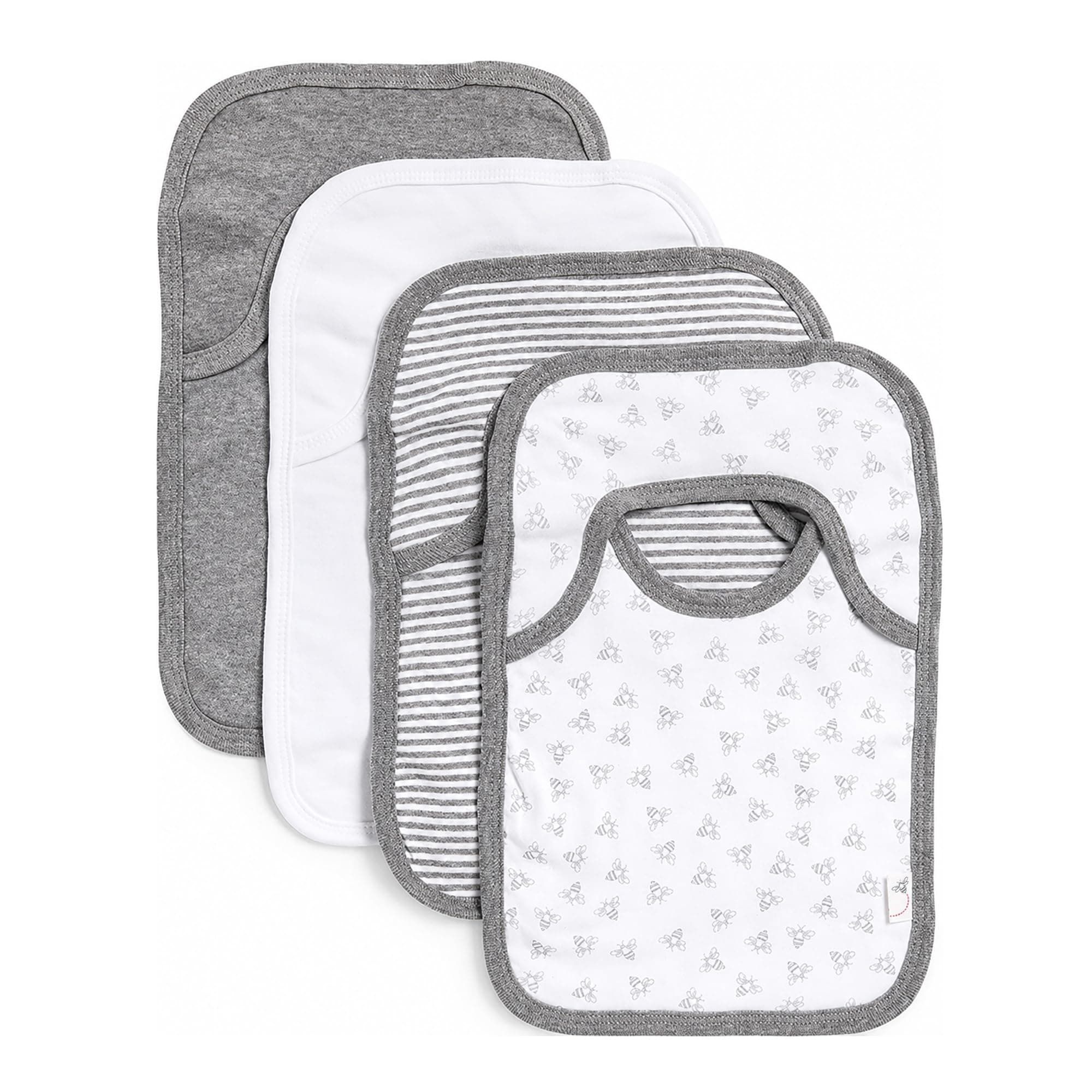 Burt’s Bees Baby Unisex Baby Bibs, Lap-Shoulder Drool Cloths, 100% Organic Cotton with Absorbent Terry Towel Backing Bibs chez Amazon US