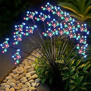 Solar Lights Outdoor Garden Decor, 2 Pack 160 LED Waterproof Solar Lights with 2 Lighting Modes, Auto On/Off Solar... chez Amazon Canada