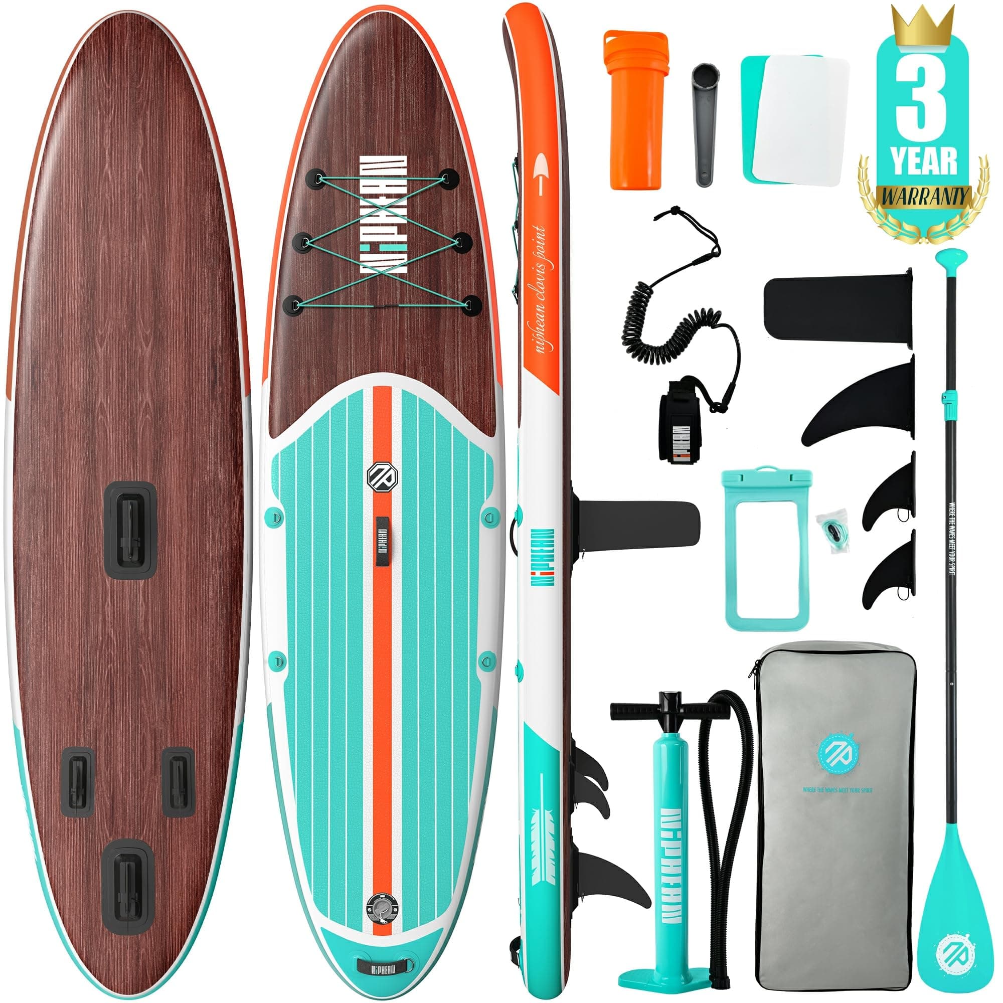Niphean Inflatable Stand Up Paddle Board with SUP Accessories chez Amazon US