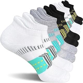 Hoka suaskk Womens Athletic Cushioned Anti-Blister Running Ankle Socks 5 Pairs