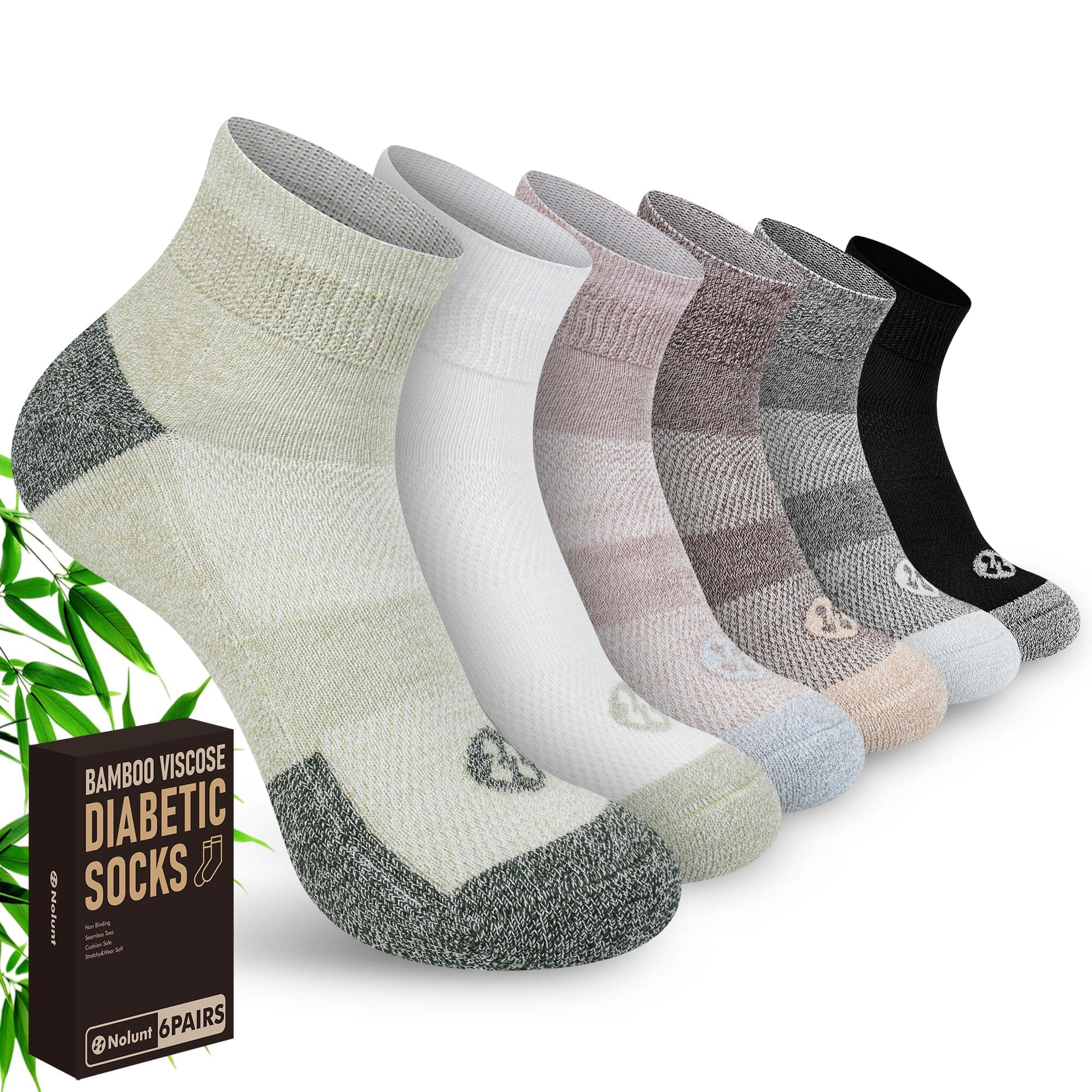 NOLUNT Diabetic Socks for Men,6 Pairs Ankle Mens Diabetic Socks,Diabetic Neuropathy Socks for Men Size 9-12/10-13/13-15. chez Amazon US