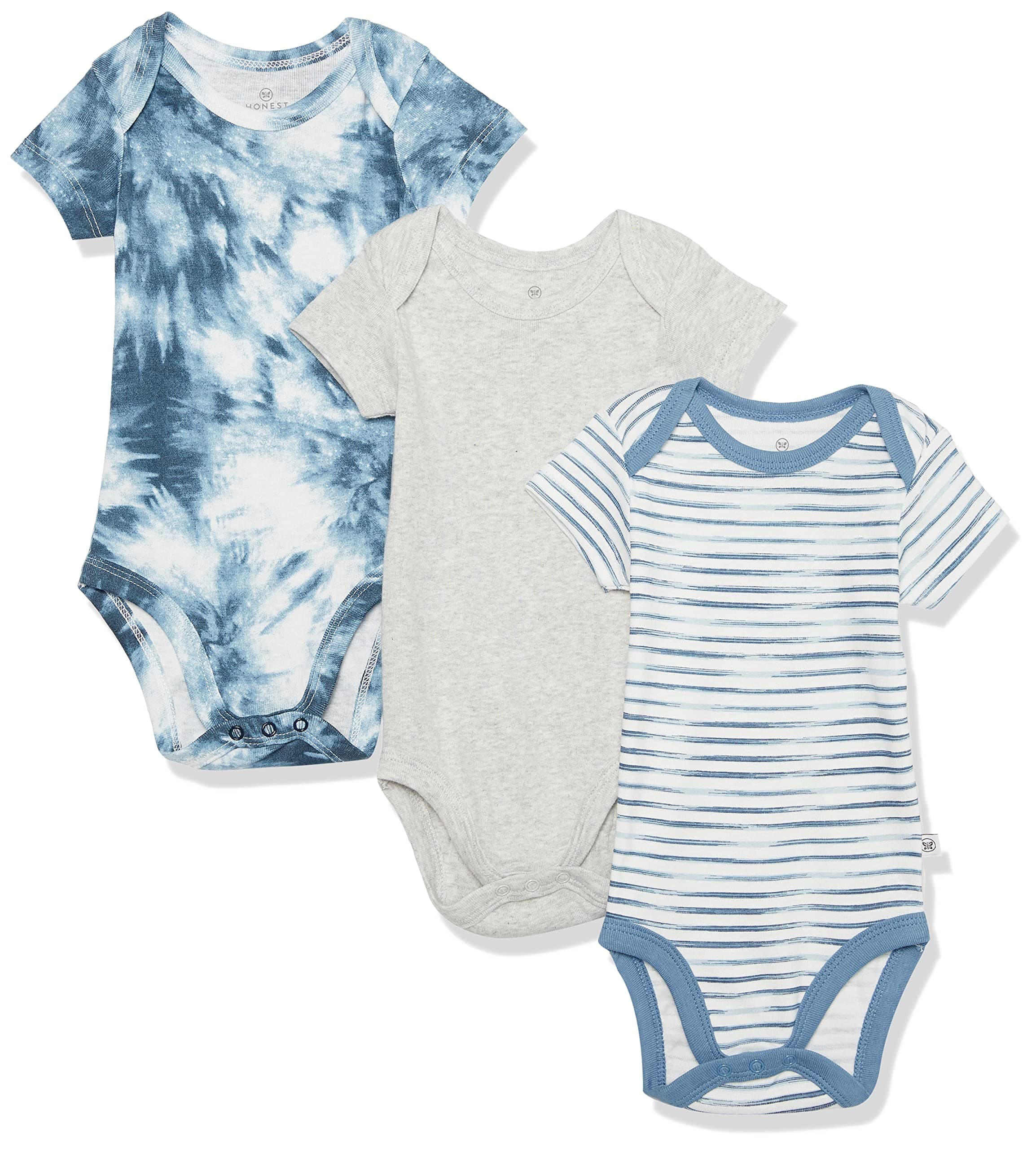 HonestBaby unisex-baby 3-pack Short Sleeve Bodysuits One-piece 100% Organic Cotton for Infant Baby Boys, Girls, Unisex chez Amazon US