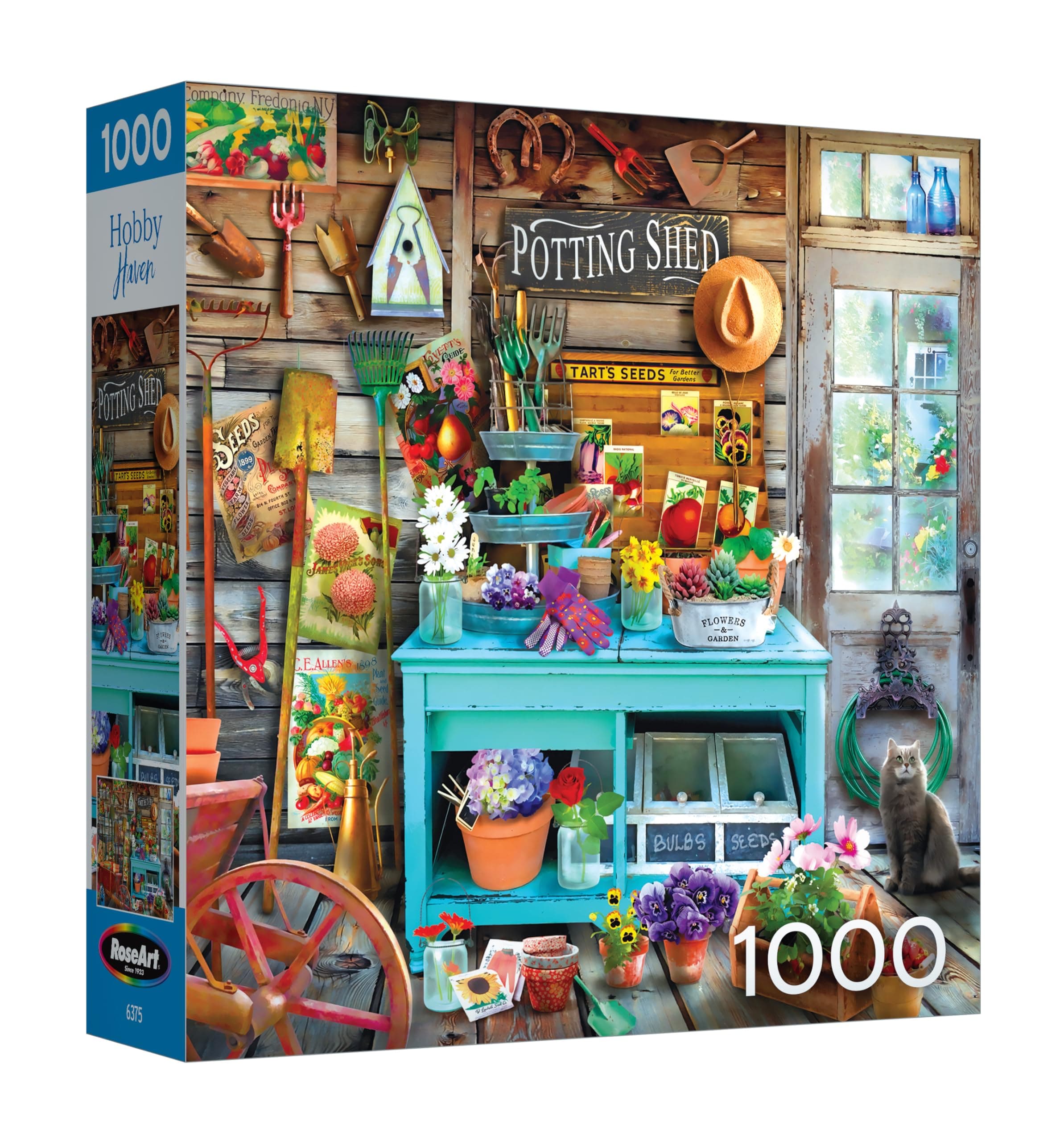 RoseArt Hobby Haven The Potting Shed 1000 Piece Jigsaw Puzzle | 19.25" x 26.625" Finished Size, Bonus Poster Included, Made in USA chez Amazon US