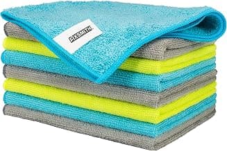 FIXSMITH Lot de 8 serviettes de nettoyage en microfibre, 31 x 41 cm, chiffons multi-usages très absorbants, sans peluches, sans traces... chez Amazon Canada