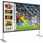 Projector Screen with Stand, 4K HD Indoor/Outdoor 16:9 Projection for Home Theater, Gaming, Business, Schools and Weddings, 3D Fast-Folding chez Best Buy Canada