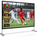 Projector Screen with Stand, 4K HD Indoor/Outdoor 16:9 Projection for Home Theater, Gaming, Business, Schools and Weddings, 3D Fast-Folding chez Best Buy Canada