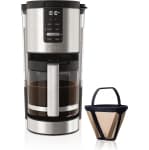 Programmable XL 14-Cup Coffee Maker Model DCM200C, Featuring a 14-Cup Glass Carafe and Permanent Filter, in Stainless Steel and Silver. chez Best Buy Canada