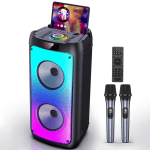 FanFun Bluetooth Speaker, Portable Party Speaker with 2 Wireless Mics & Remote Control, PartyBox with LED Lights, PA System, T10-T chez Best Buy Canada