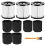 3-Piece DCV5801H HEPA Vacuum Cleaner Filter for DeWalt DCV580H, DCV581H 20V Max Wet and Dry Vacuum Cleaner with 6 Foam Sleeve Filters chez Best Buy Canada