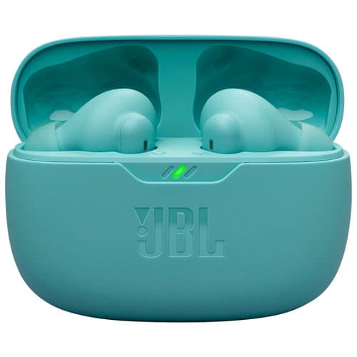 Écouteurs boutons 100 % sans fil à suppression du bruit Vibe Beam 2 de JBL - Bleu chez Best Buy Canada