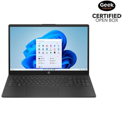 Open Box - Laptop de 15,6" by HP - Jet Black (N100 d'Intel/RAM 4 Go/SSD 128 Go/Windows 11) chez Best Buy Canada