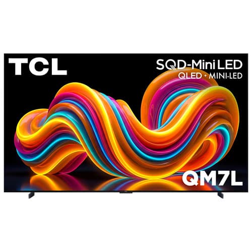 Téléviseur Google SQD mini-DEL HDR UHD 4K de 98 po série QM7L de TCL (98QM7L) - 2026 chez Best Buy Canada