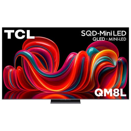 Best Buy Canada Téléviseur Google SQD mini-DEL HDR UHD 4K de 75 po série QM8L de TCL chez Best Buy Canada