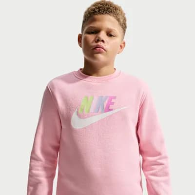 Nike Sportswear Club Fleece (Big Kids' Sweatshirt (Extended Size))