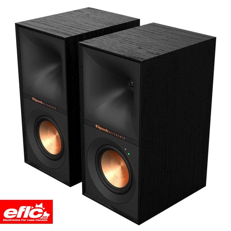 Klipsch R-40pm Reference 4" Powered Bookshelf Enceintes (pair) Black - Open Box [without chez Electronics For Less