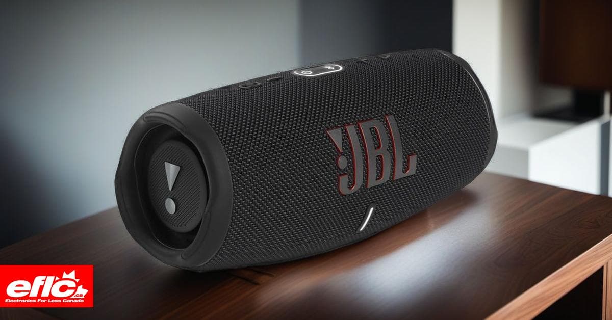 JBL Charge 5 Portable Bluetooth Waterproof Speaker BLACK chez Electronics For Less