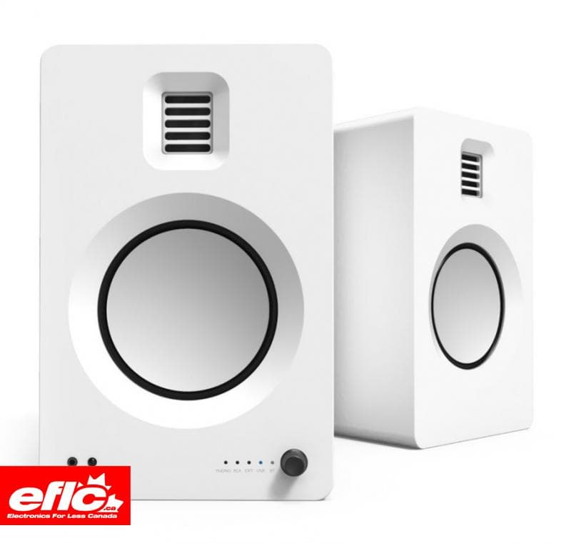 Kanto TUK High-End Powered Bookshelf Speaker (Pair) MATTE WHITE chez Electronics For Less