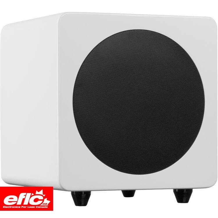 Kanto SUB8GW 8-Inch Active Subwoofer GLOSS WHITE chez Electronics For Less