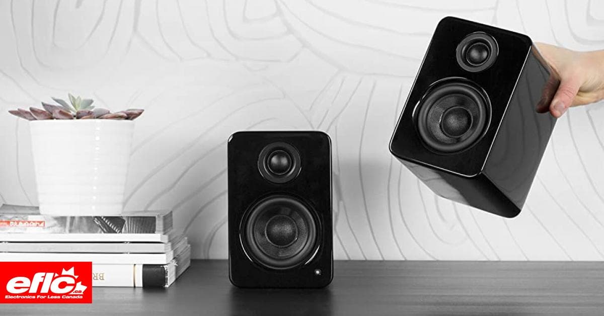 Kanto YU2 Powered Desktop Speakers GLOSS BLACK chez Electronics For Less