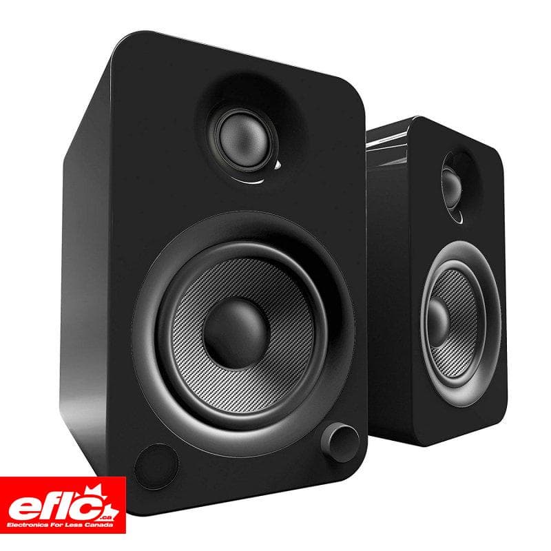 Kanto YU4GB 70W (RMS Power) Powered Speakers w/ Bluetooth & Preamp GLOSS BLACK chez Electronics For Less